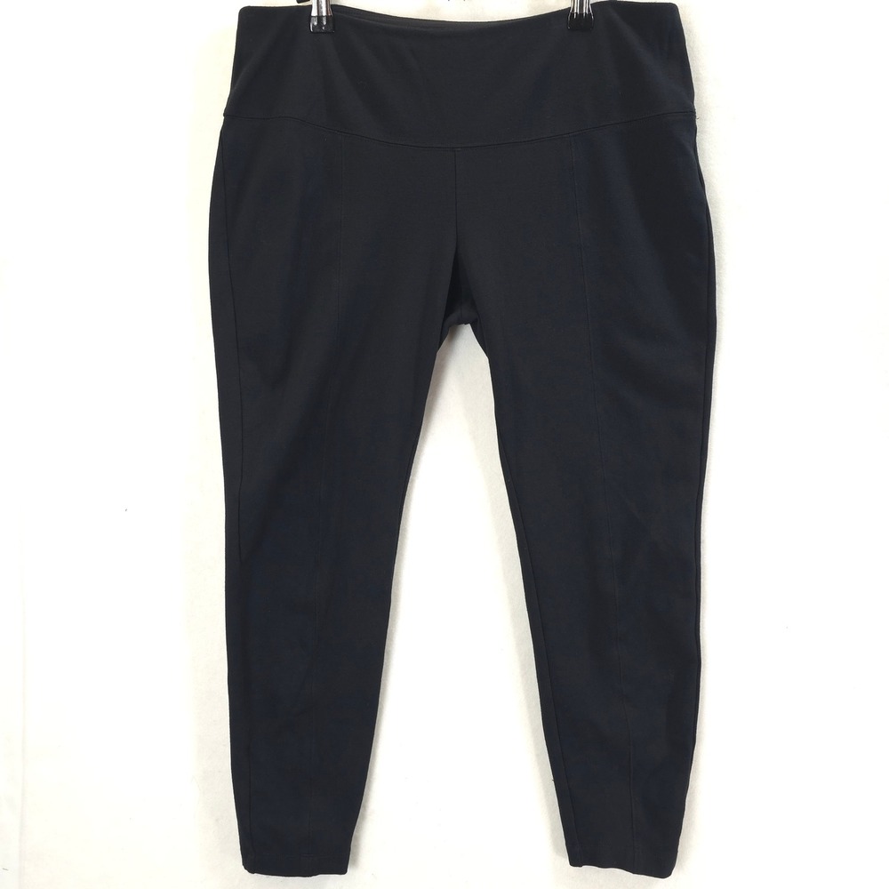 Soma Smoothing Ponte Legging Slim Fit Black Women L Minimalist Travel Casual